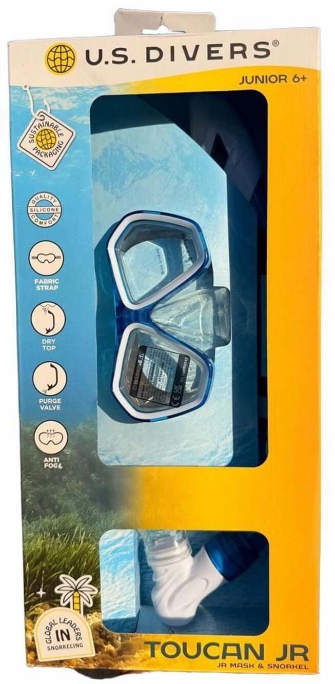 U.S. Divers Toucan Jr. Mask & Snorkel Set Junior 6+ Blue